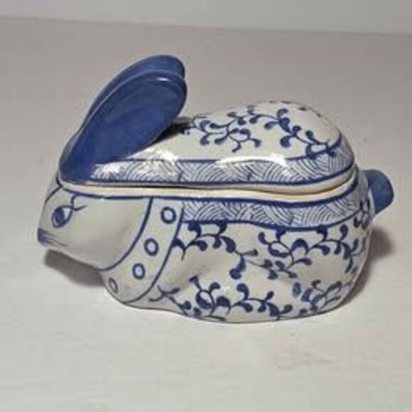 Bunny Rabbit Trinket Box Blue - Picture 5 of 8